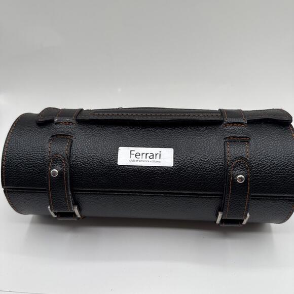 Vtg Ferrari Club Of America Leather Bag Bar Tool Set - Picture 4 of 11